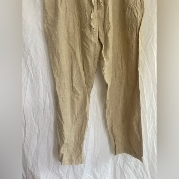 Brandini 100% Linen Straight Wide Leg Tie Waist Size XXL - Picture 9 of 13